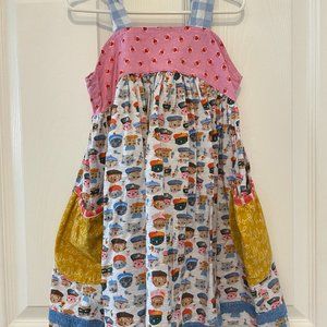 PLATINUM Matilda Jane cat dress with pockets size 6    8/14